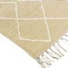 Cotton Rug with Cross Pattern In Thick Natural Wool 120x170