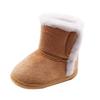 Infant Newborn Baby Girls Cashmere Plush Winter Boots Bandage Warm Shoes