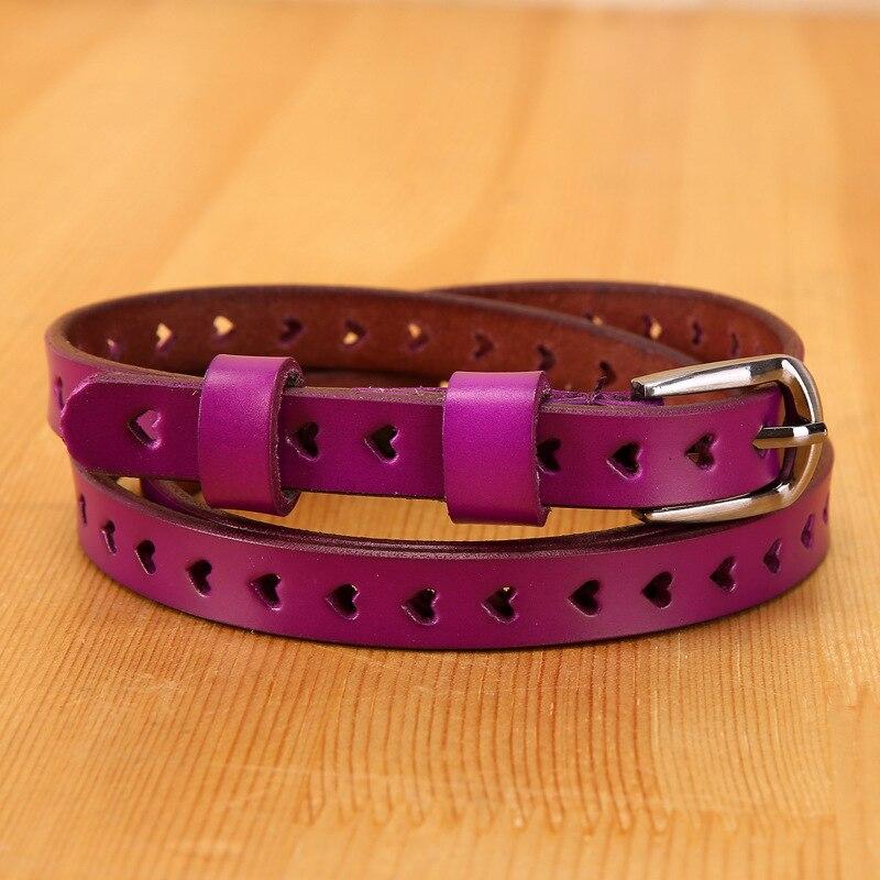 1.4cm Belts for Women Geniune Leather Casual Designer Fashion High Guality Love Heart Eyelet Grommet Belts Solid Color LB2222