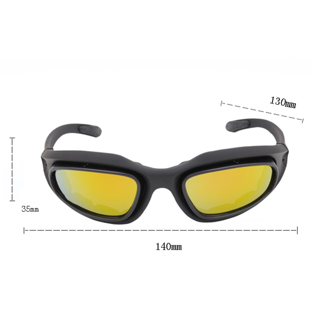 C5 Taktische Brille Stoßfeste Schießbrille 4-Linsen-Set