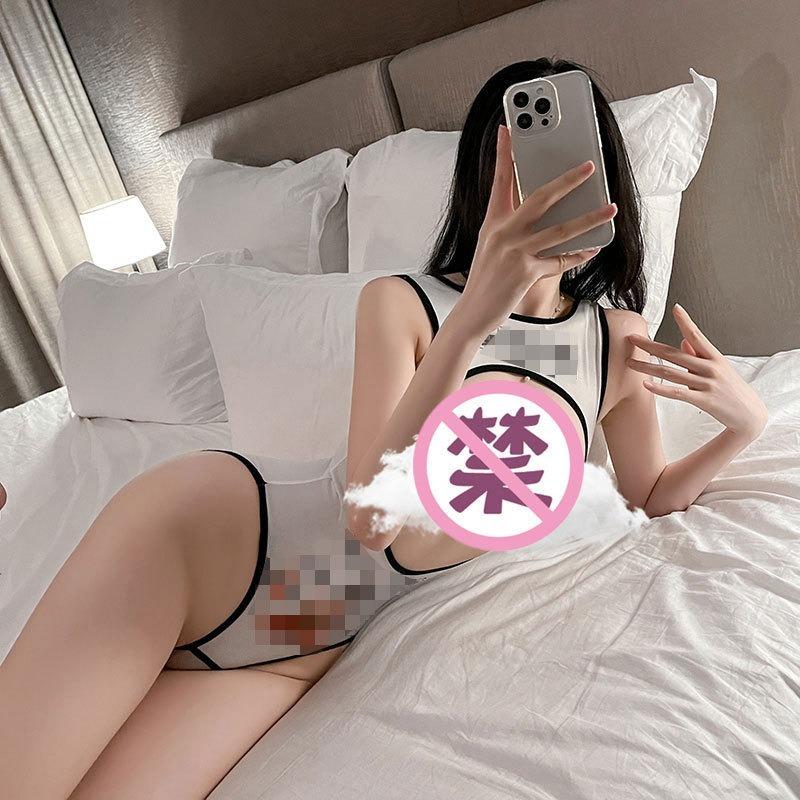 Sexy underwear, uniform onesie, chest-exposed and tight, dead library water open gear free, sexy Japanese swimsuit pure desire