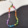 Rainbow Butterfly Bear Head Phone Strap with Crystal Flower Charm