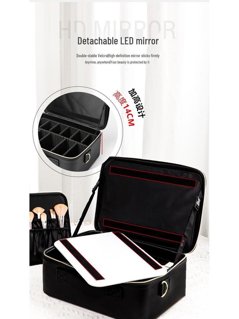 LED Make-up Koffer mit Spiegel, Große Kapazität zur Aufbewahrung & Multifunktionales Design