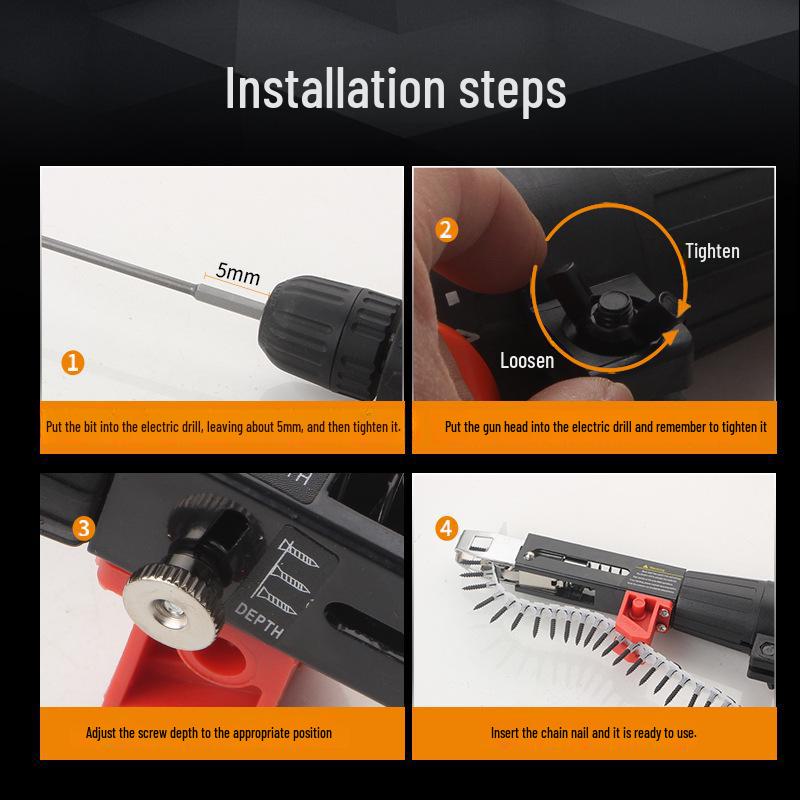 Elektrická automatická hlava šroubováku pro sádrokarton a tesařství