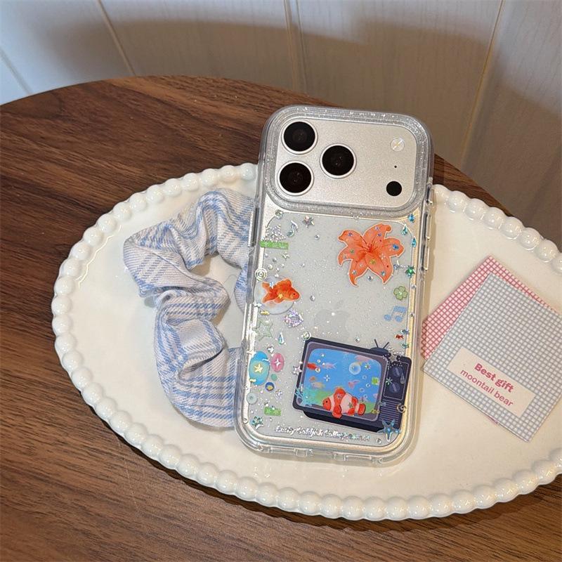 

Retro TV Fish Lily iPhone 17 Pro Max/16/15/14 Case iPhone 15