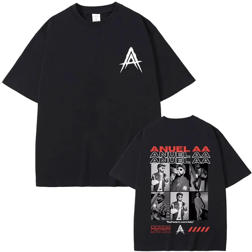 Rapper Anuel Aa Real Hasta La Muerte Baby Graphic Tshirt Unisexs Vintage Fashion Tshirt Unisex Wounisex Hip Hop Oversized Short Sleeve