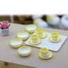 13Pcs Kitchen Toys Dollhouse Trays Plates Cups Doll Simulated Mini Food Dishes Tableware Miniature Doll House Accessories