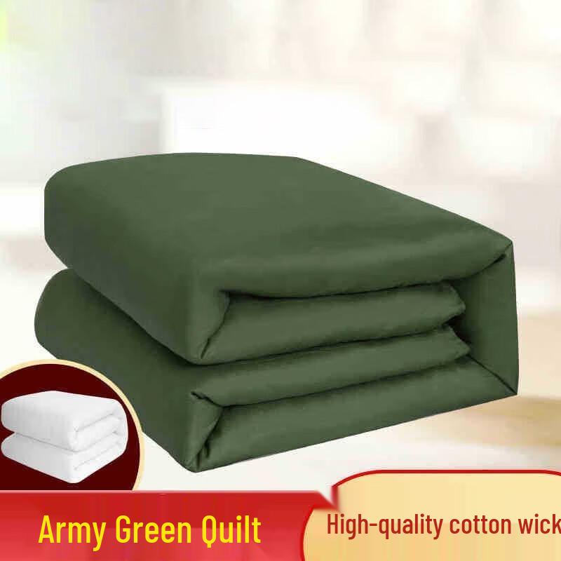 Military Training Green Cotton Quilt & Mattress