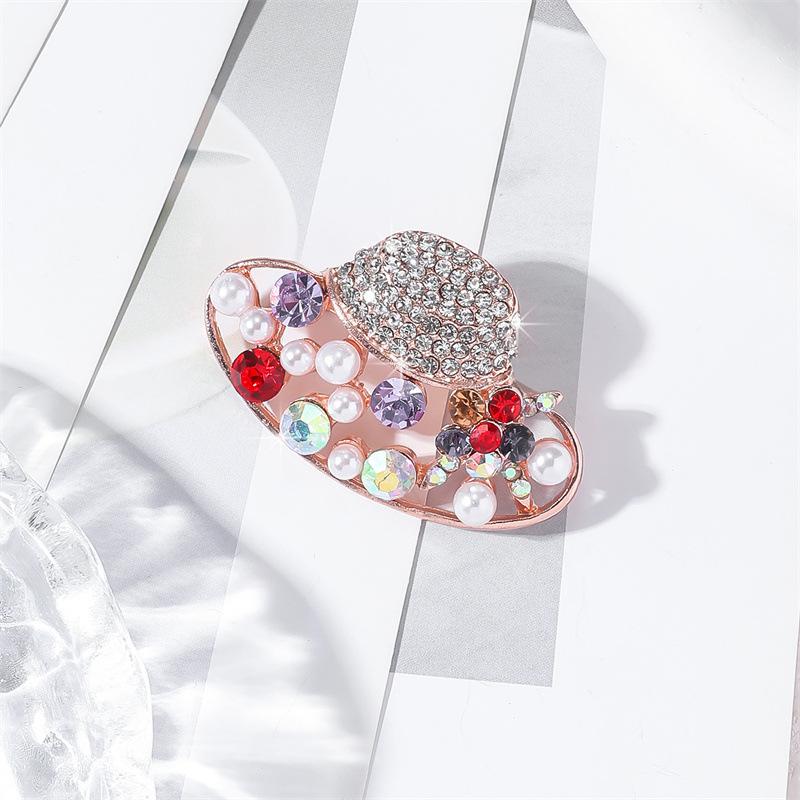 Fashion Hollowed Out Hat Brooch