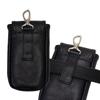 [Kaban Souko] Genuine Leather Smartphone Pouch/Case with Carabiner, Belt Attachment, iPhone Plus/X, Made in Japan, Black