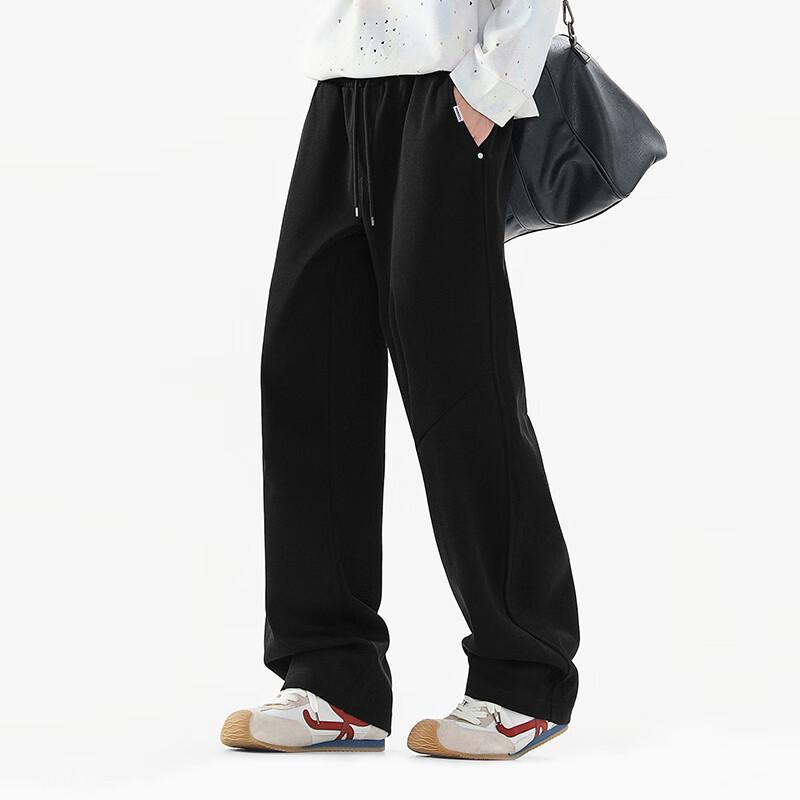 Fingercroxxit Men's Japanese Style Curved-Leg Casual Sport Pants