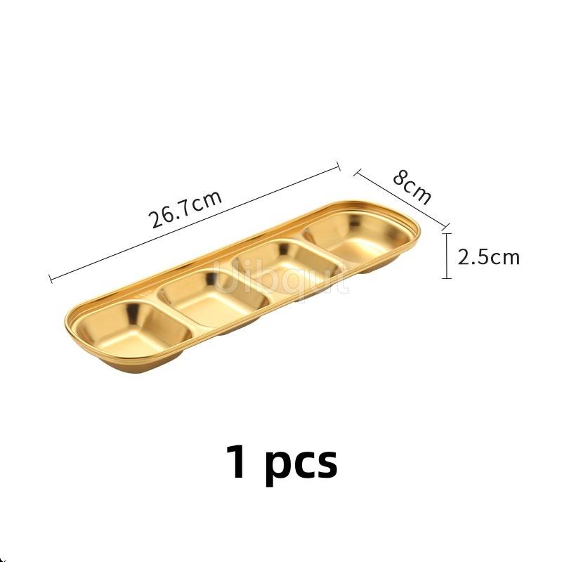 SUS 304 Stainless Steel Pepper Roast Meat Sauce Dishes bowl Separate Sushi Vinegar Soy Plates Tableware Food Seasoning Tray
