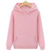 Unisex Solid Color Thick Hooded Sweatshirt with Plus Velvet for Autumn and Winter