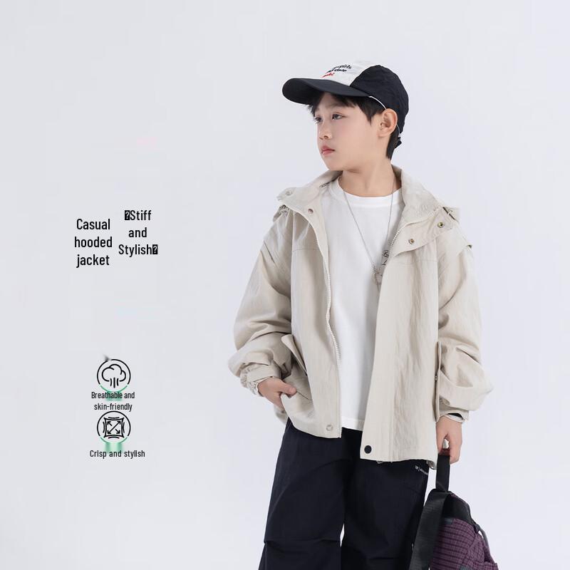 Boys Outdoor Hooded Soft Shell Jacket 160