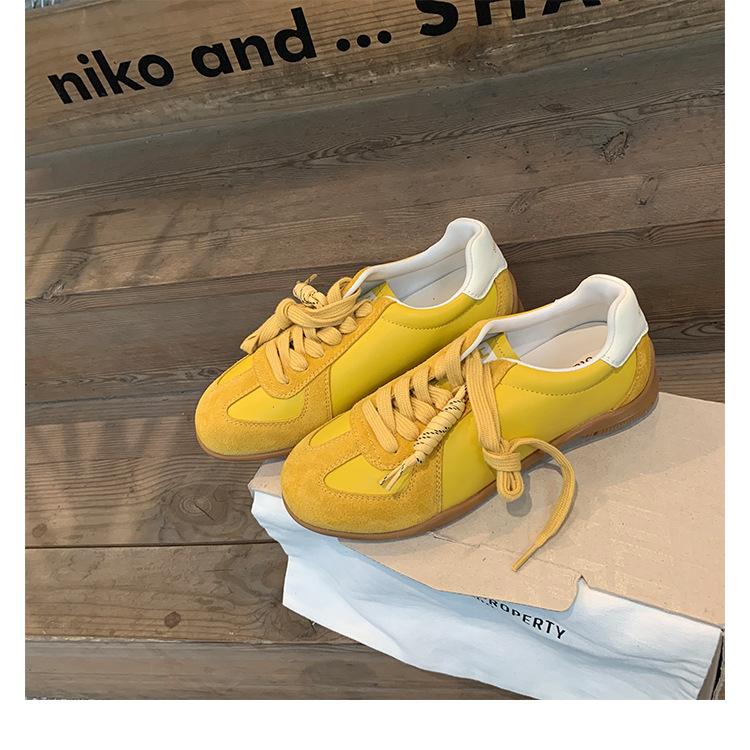 Spot Height Increase German Training Shoes Women's 2025 New Autumn Flat Bottom Lace-up Casual Sports Retro Forrest Gump Shoes Women's Shoes