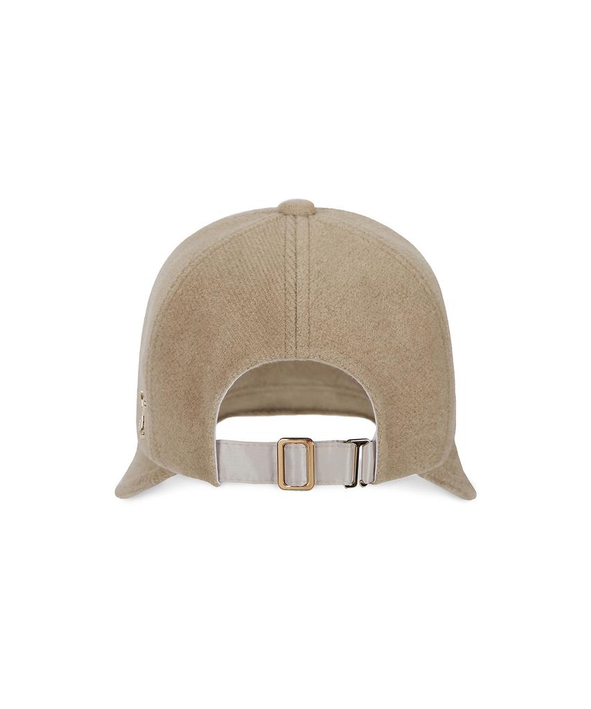 Bajal Va Curved Studded Link Bonnet Hat Beige
