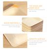 50/100pcs Square Disposable Wooden Plate and  Spoon Party Plates Tableware for Wedding Restaurant Picnic Birthday 140x140mm