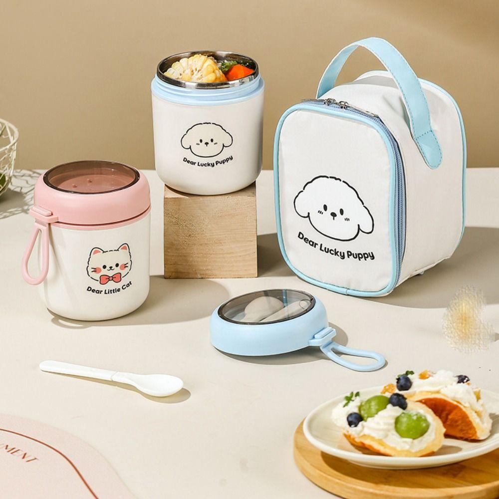 530ml Thermal Breakfast Cup Stainless Steel Vacuum Soup Cup Sealed Lunch Box  Student Life