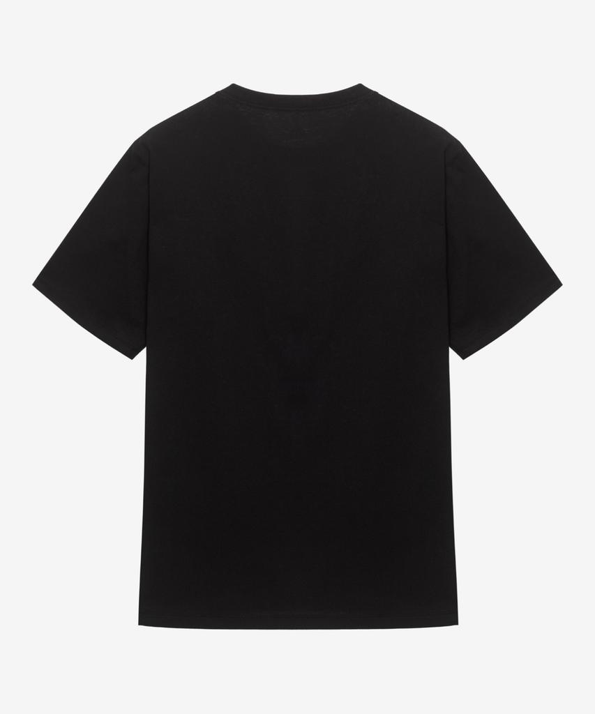 BASIC HOUSE 20-Count Cotton Regular Fit Short Sleeve T-Shirt Black Lats0115 (B Type)