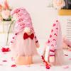 Charming Pink Valentines Day Couple Statues Delightful Heart Decorations For Lovers