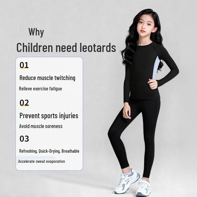 Dětský lyžařský oblek HuiLi: Dámské podvlékací triko na podzim a zimu, teplé, s rychleschnoucím povrchem a sametovou podšívkou.