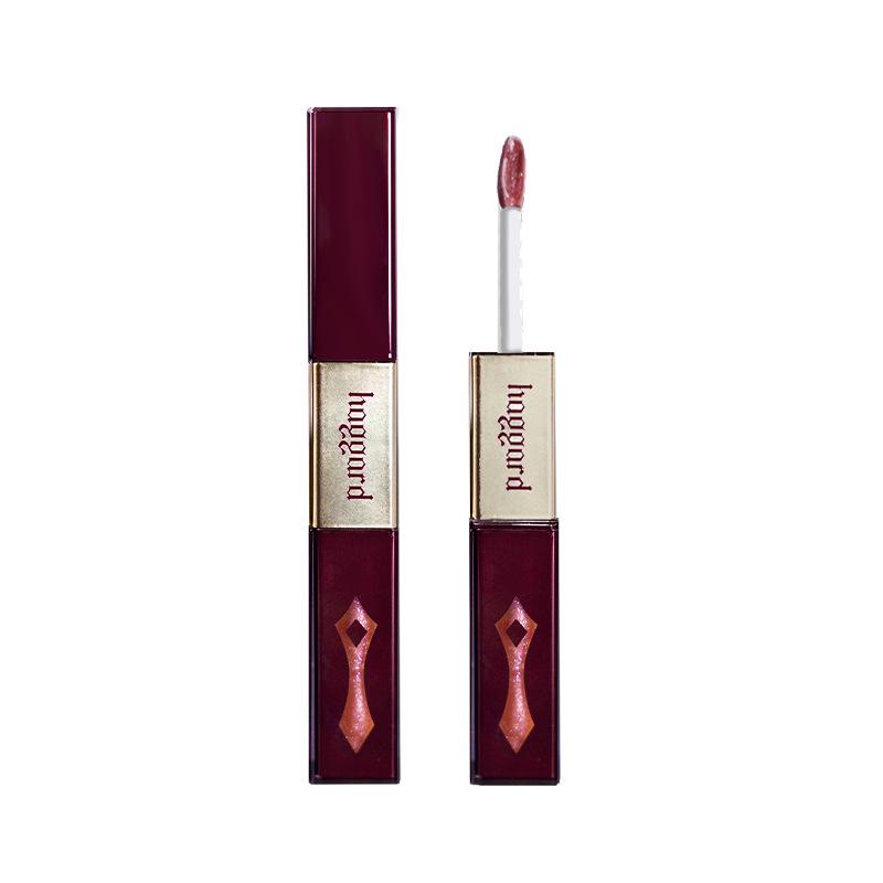 Haggard Black Ash Dual-Ended Lip Glaze & Matte Lipstick Combo - Versatile Nude Lip Gloss & Matte Finish