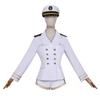 Zhang Yuanying same style, fashion fan concert, navy uniform, stage style, white and black
