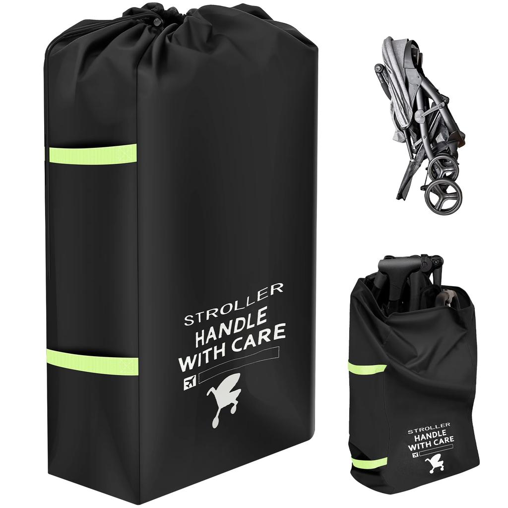 Baby Stroller Universal Dust Bag Large Capacity Gate Check Stroller Bag with Hand Straps Oxford Cloth Stroller Bag for Airplane