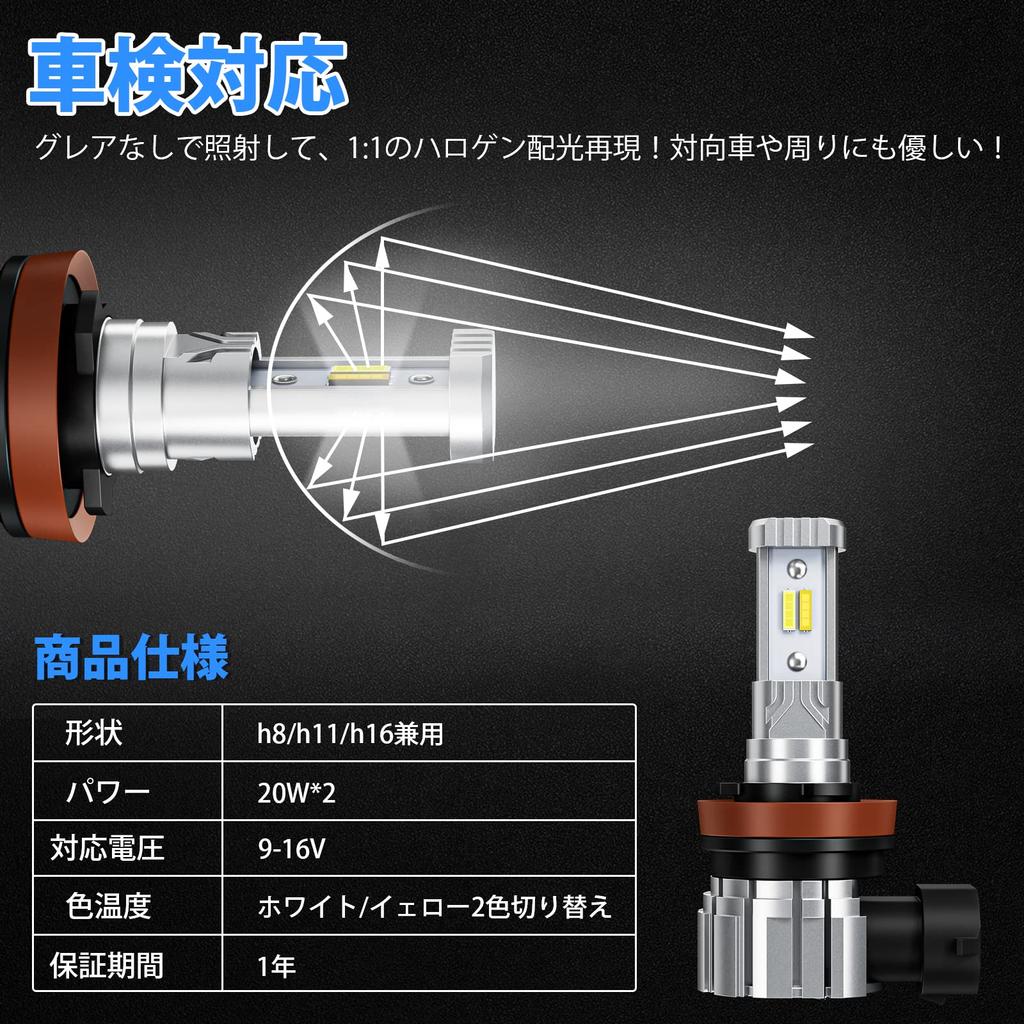 [2023 Explosive Model] SUPAREE H8 LED Fog 2 Color Switching