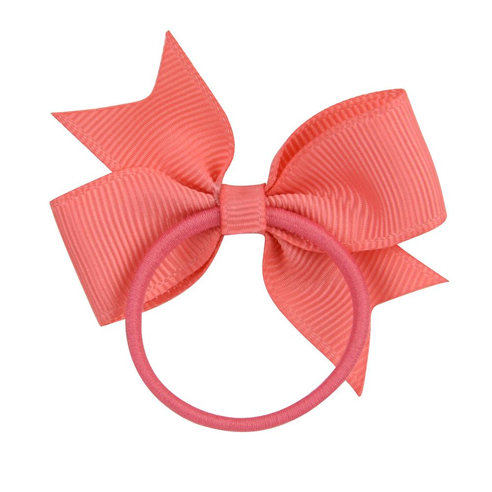 Children'S Versatile Xiaoqi Small Bow Solid Color Rubber Band Hair Band Baby Headgear Girls Hair Accessories 028