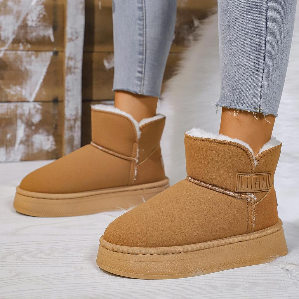 Autumn And Winter Plus Size Women'S Thick Soled Snow Boots Comfortable Warm Round Headed 36-41