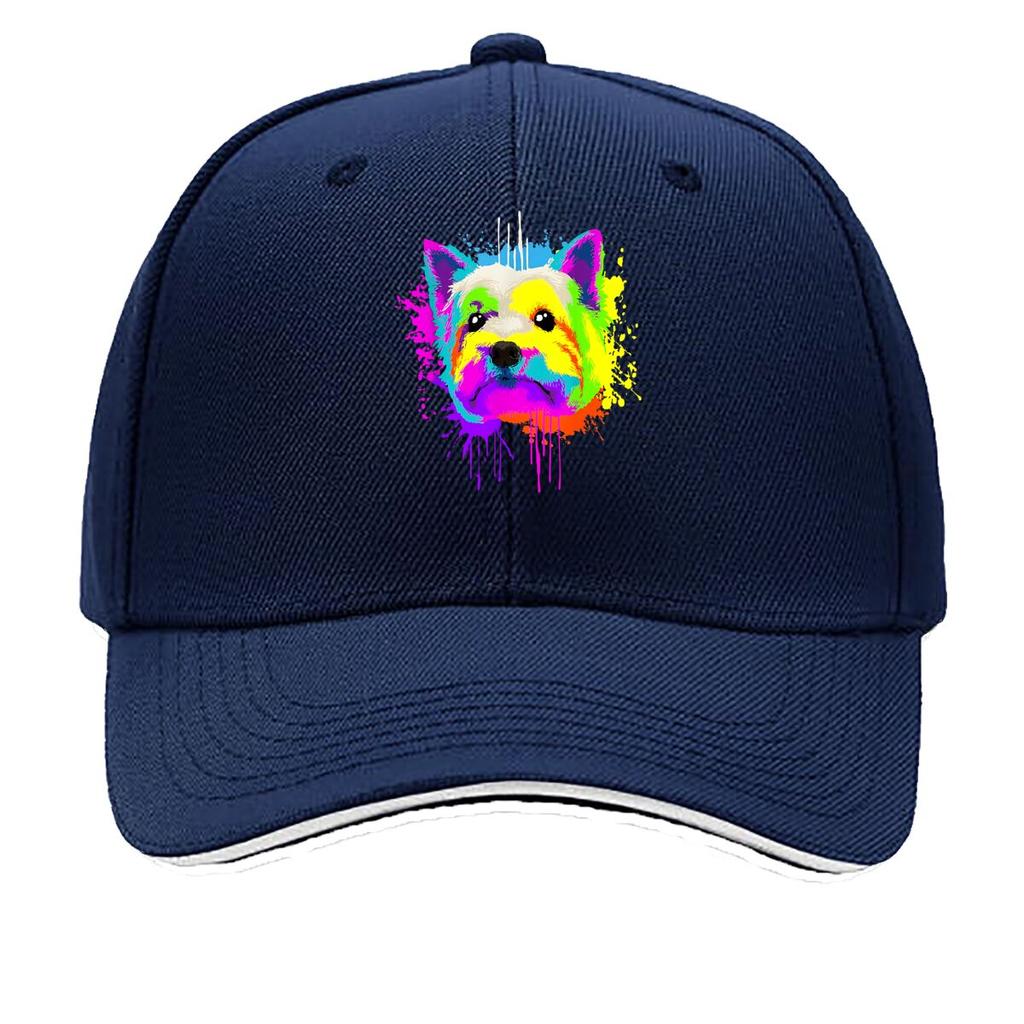 Colorful Dog Pet Pop - Art Style Sandwich Baseball Cap
