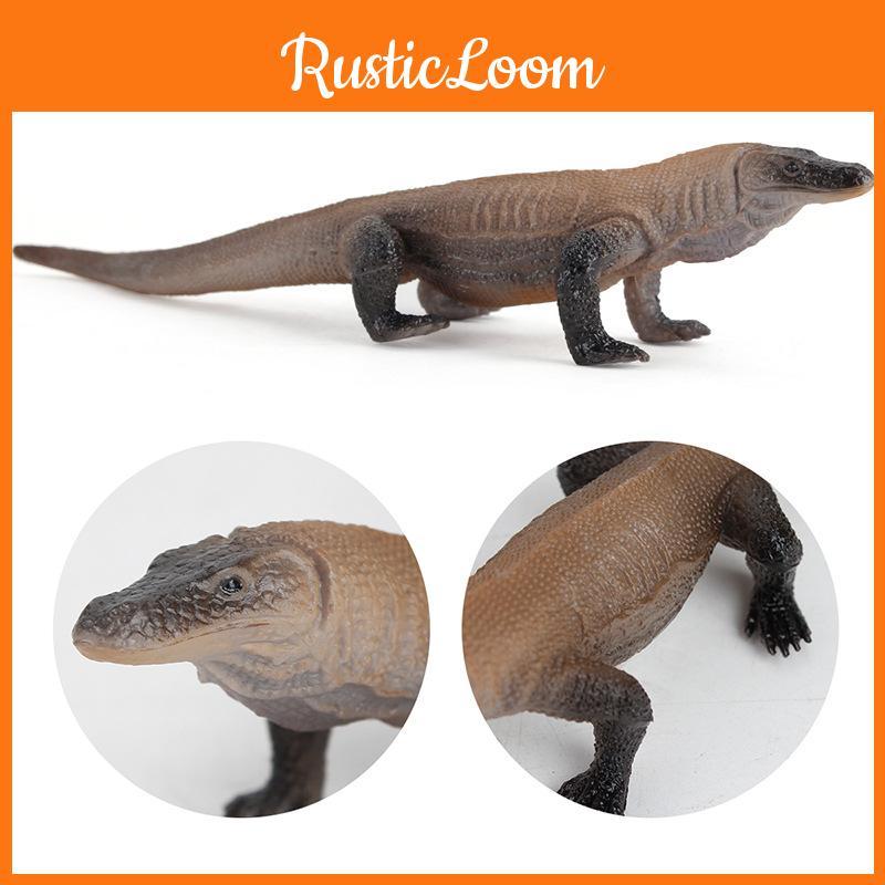 Komodo Dragon Animal Figurine With Realistic Texture For Museum And Educational Displays