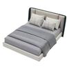 1/20 Scale Dollhouses Bedroom Decorative Miniature Double Bed With Beddings for Craft Project Model Scene Display Decors