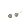 S999 Sterling Silver Hetian Jade Stud Earrings: Elegant, Versatile, and Exquisite High-End Ear Ornaments
