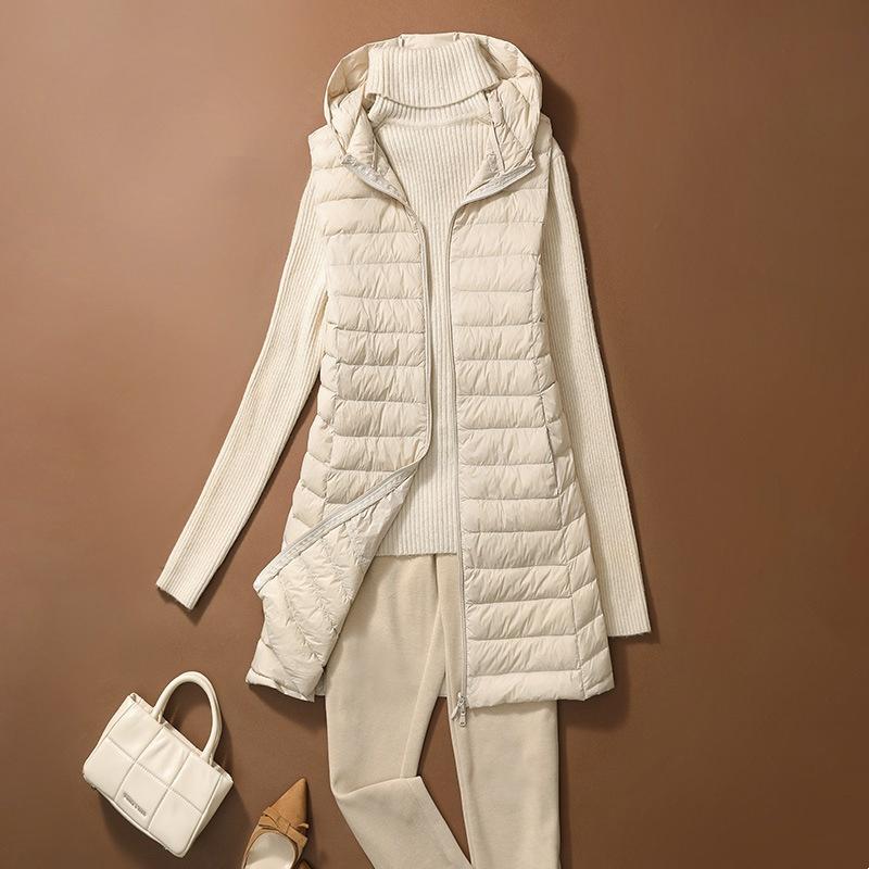 

Легкий хлопковый жилет женский осенне-зимний без воротника на подкладке укороченная женская куртка большого размера жилет на плечи XXL бежевый