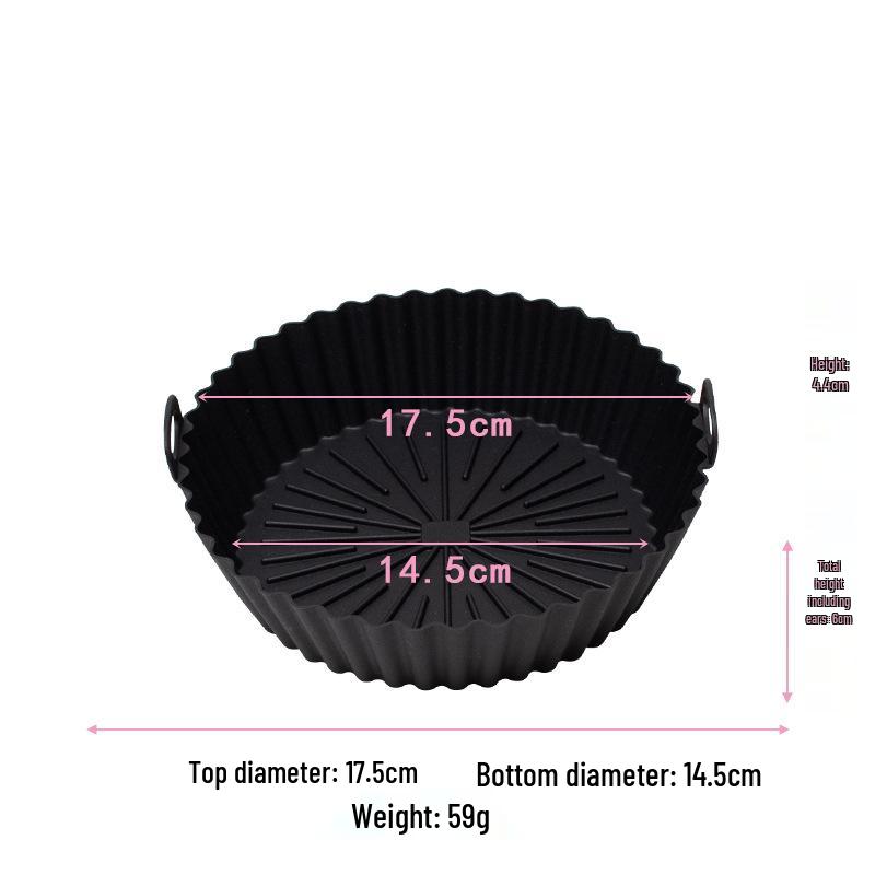 Customized Silicone Air Fryer Baking Pan, High-Temp Resistant, Reusable, Oven & Microwave Safe