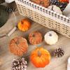 Halloween Festival Decorations Small Velvet Pumpkin Thanksgiving Table Centerpiece, Soft Stuffed for Display Fall Harvest Farmhouse Decoration Durable