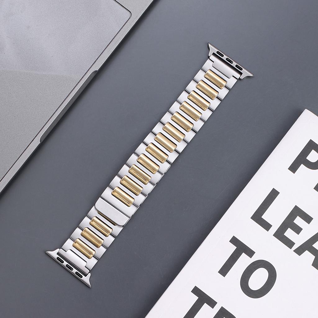 Suitable for Apple Watch Strap New Steel Strap Metal Chain Applewatch Strap s10s9ultra2se Stainless Steel s8iwatch Male and Fema