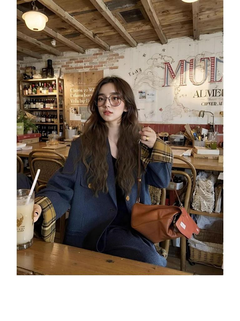 2026 Spring & Autumn Old Money Style Two-Piece Set: Fashion Suit Jacket with Wide-Leg Pants