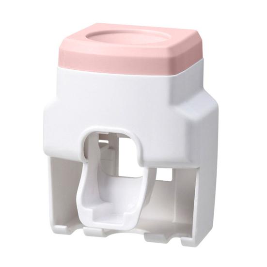 Automatic Toothpaste Squeezer Toothbrush Holder Wall Mount Modern Bathroom Toothpaste Tube Extruder Dispenser Squeezing Tool Cup Storage Organizer