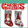 Creative Nordic Forest Santa Dolls And Red Christmas Socks Gift Bags For Festive Decor