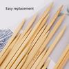Double Pointed Head Knitting Needle 20cm Long Straight Wood Knitting Needle Set with Case for Knitting Weaving Project