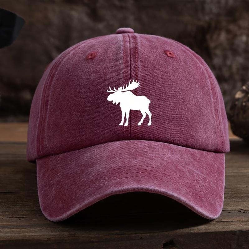Fun Elk Print Baseball Hat Unisex Outdoor Fashion Versatile Peaked Hat Trend