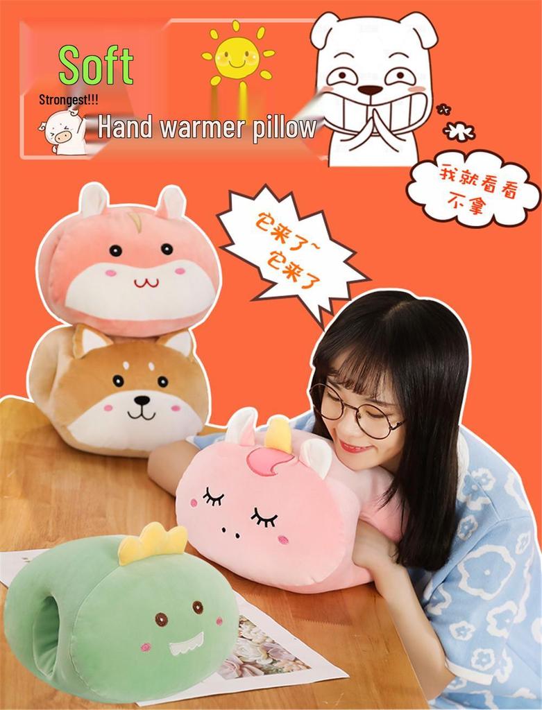 Cartoon Animal Winter Hand Warmer Pillow - Office Nap & Christmas Gift