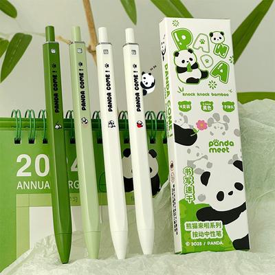 Bolígrafo neutro Panda Press Bullet para estudiantes, bolígrafo de secado rápido, bolígrafo de tinta de gran capacidad, bolígrafo negro para firma