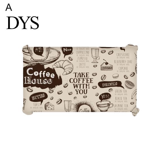 Dining Table Cover Waterproof Wrinkle Free Flax Coffee Pattern Cloth Printed Vintage Versatile Linen for Home