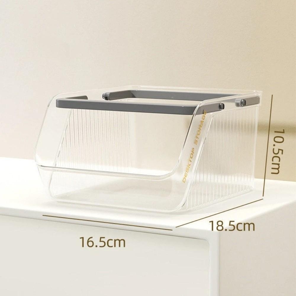 Transparent Snack Storage Basket Large Capacity Cosmetics Storage Rack Office Desk