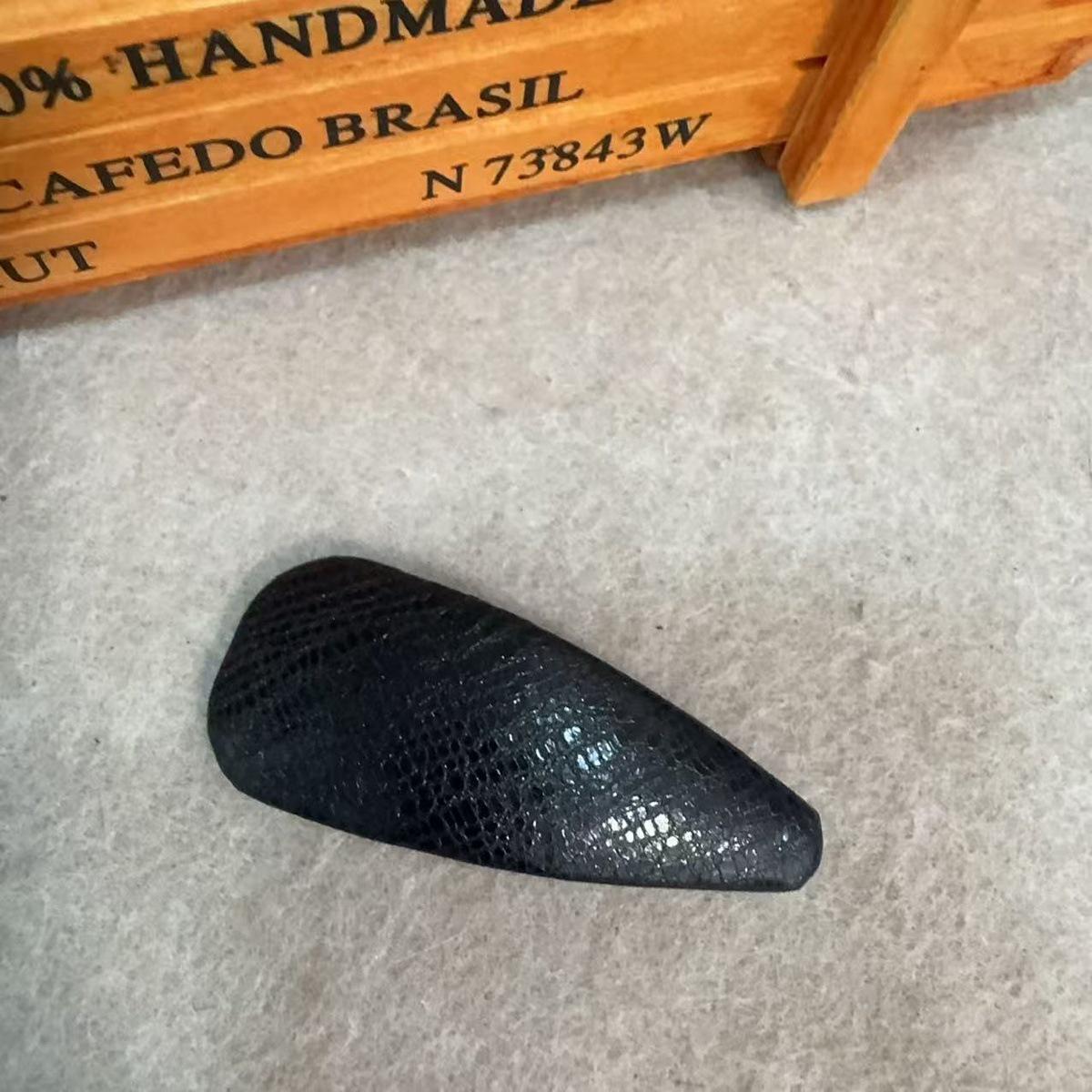 Autumn Winter Leopard Print Leather Hairpin Clip Accessories