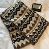 Women's Winter Jacquard Knitted Scarf Retro Thickened Warm Woolen Scarf Fashion Scarf
